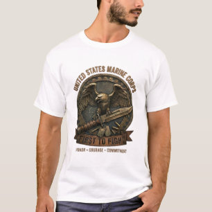 USMC First to Fight Eagle and Combat Knife Men's  T-Shirt