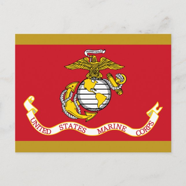 USMC Flag Postcard (Front)