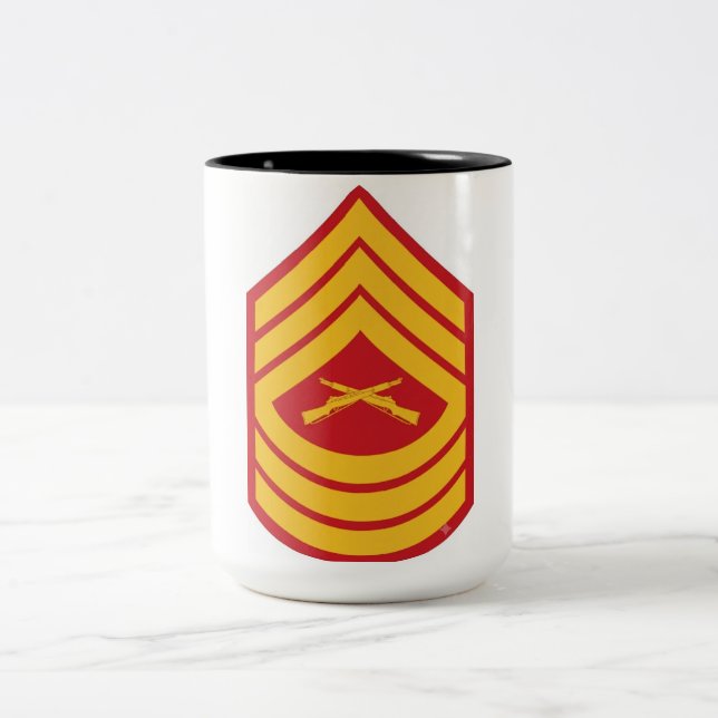 USMC Gunnery Sergeant Rank Military Coffee Mug (Center)