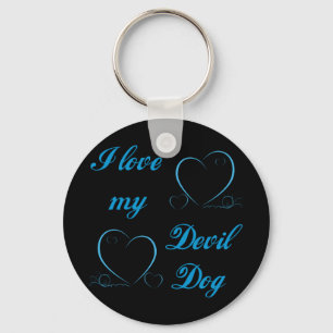 USMC I Love My Devil Dog Key Ring