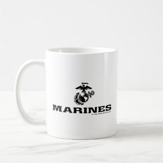 USMC Logo Stacked Black Logo Coffee Mug