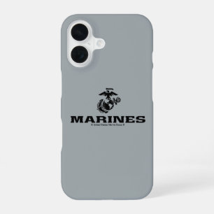 USMC Logo Stacked Black Logo iPhone 16 Case