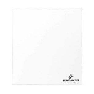 USMC Logo Stacked Black Logo Notepad
