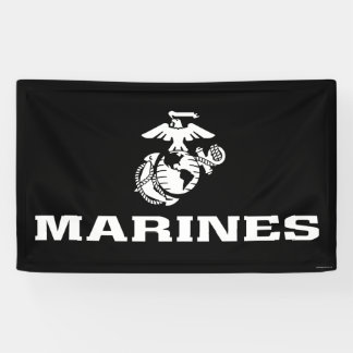 USMC Logo Stacked - White Banner