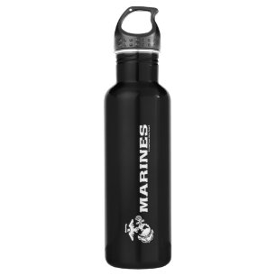 USMC Logo - White 710 Ml Water Bottle