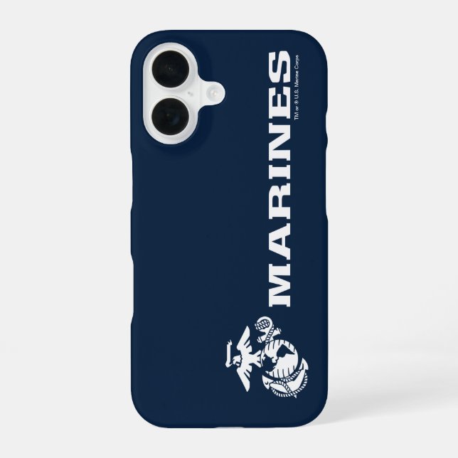 USMC Logo - White iPhone 16 Case (Back)