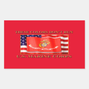 USMC RECTANGULAR STICKER
