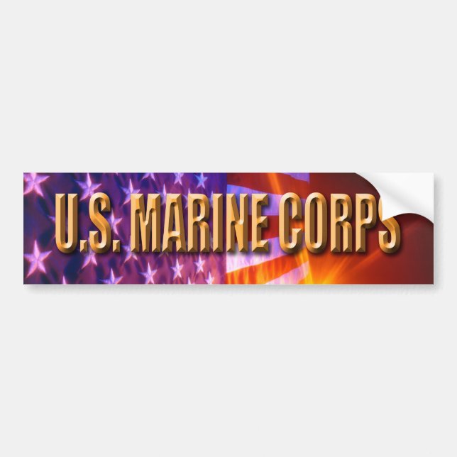 USMC Retired Bumper Sticker (Front)