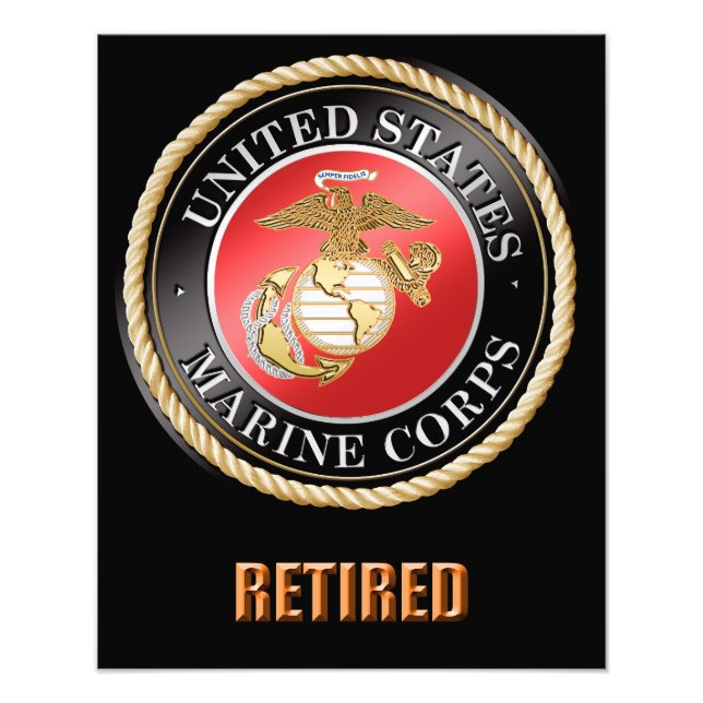USMC Retired Photo Enlargement (Front)