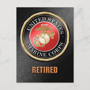 USMC Retired Postcard