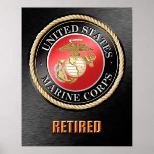 USMC Retired Poster
