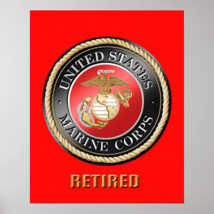 USMC Retired Poster
