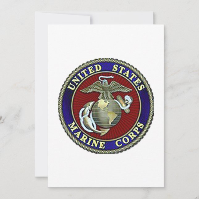 USMC Seal Customisable Card for Any Occassion! (Front)