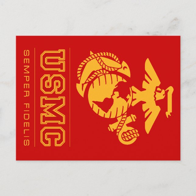 USMC Semper Fidelis [Semper Fi] Postcard (Front)