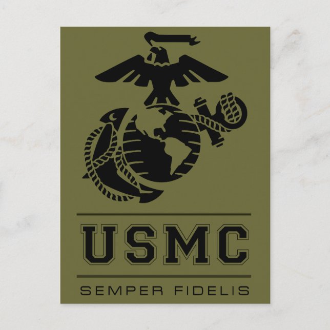 USMC Semper Fidelis [Semper Fi] Postcard (Front)