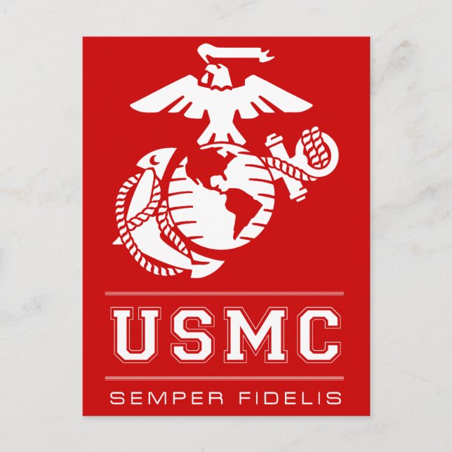 USMC Semper Fidelis [Semper Fi] Postcard (Front)