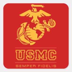 USMC Semper Fidelis [Semper Fi] Square Sticker