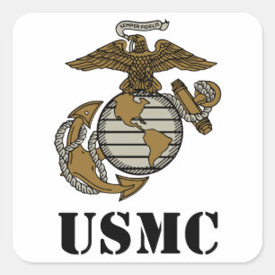 USMC [stencil] Square Sticker