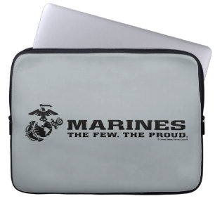 USMC The Few The Proud Logo - Black Laptop Sleeve