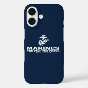 USMC The Few The Proud Logo Stacked - White iPhone 16 Case