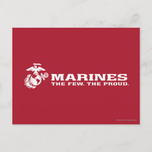 USMC The Few The Proud Logo - White Postcard