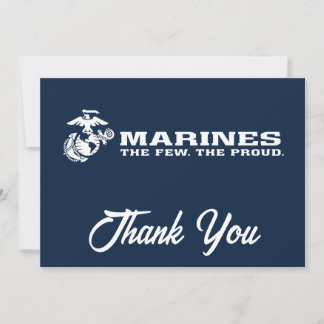 USMC The Few The Proud Logo - White Thank You Card