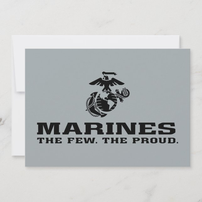 USMC "The Few, The Proud" Stacked Black Logo (Front)