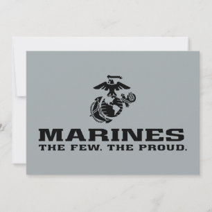 USMC "The Few, The Proud" Stacked Black Logo