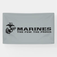 USMC "The Few, The Proud" Stacked Black Logo