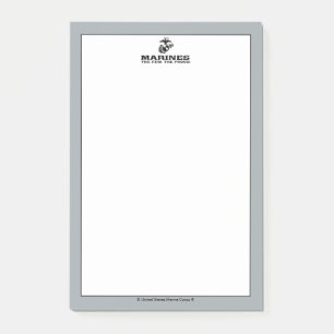 USMC "The Few, The Proud" Stacked Black Logo Post-it Notes