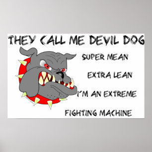 USMC They Call Me Devil Dog Poster