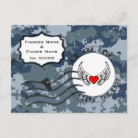 USN Navy Save the Date and Heart