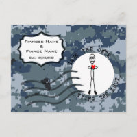 USN Navy Save the Date and Heart