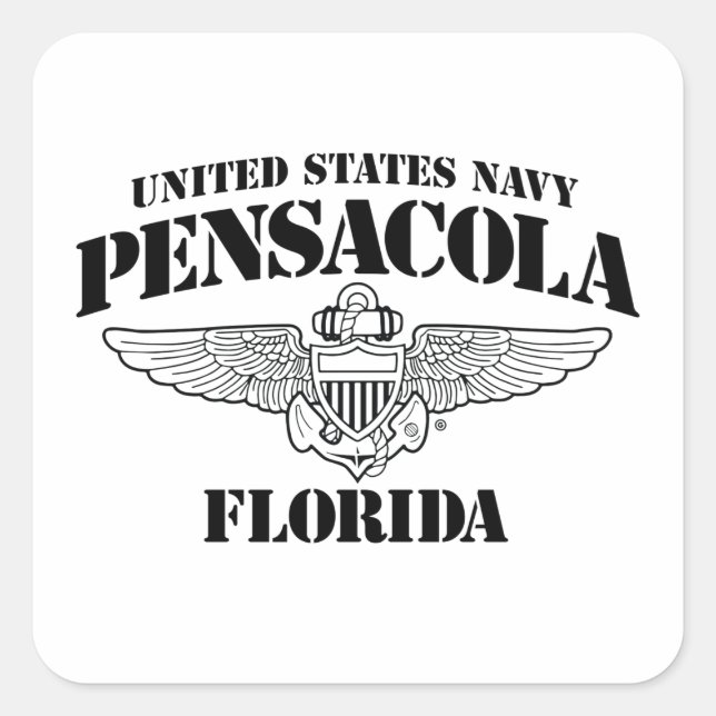 USN Pensacola Florida Sticker (Front)