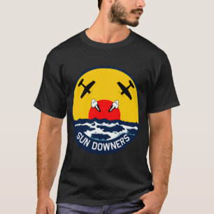USN VF111 Fighter Squadron Sundowners Clean Style T-Shirt