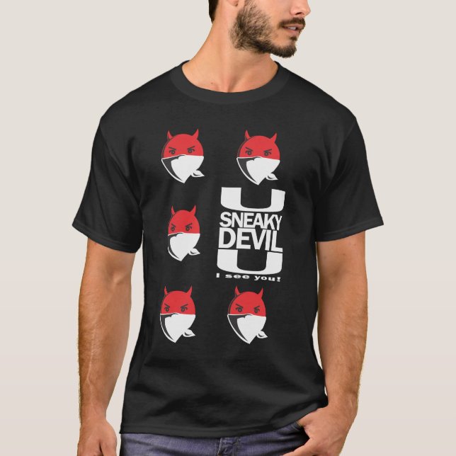 UsneakydevilU Black T shirt (Front)