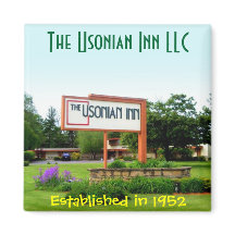 Usonian Inn square magnet - street sign