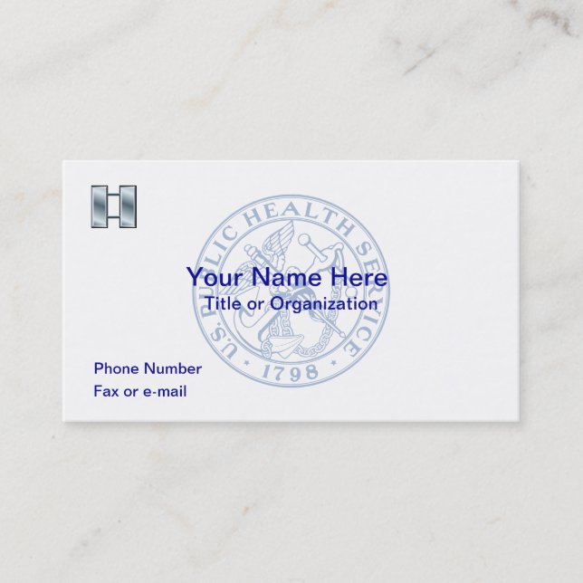USPHS Lieutenant Business Card (Front)