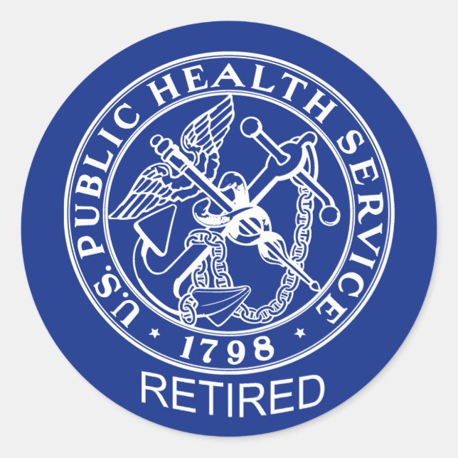 USPHS Retired Logo Classic Round Sticker (Front)