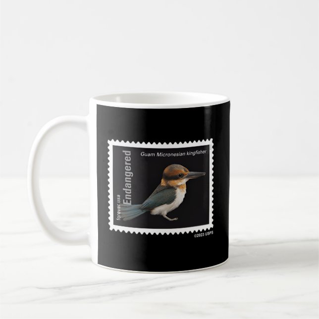 Usps Endangered Species Kingfisher Left Chest Coffee Mug (Left)