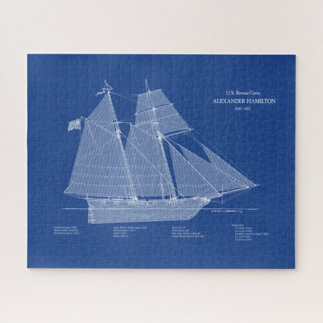 USRC Alexander Hamilton - ABD Jigsaw Puzzle (Horizontal)