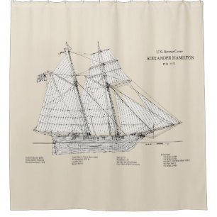 USRC Alexander Hamilton - SBD Shower Curtain