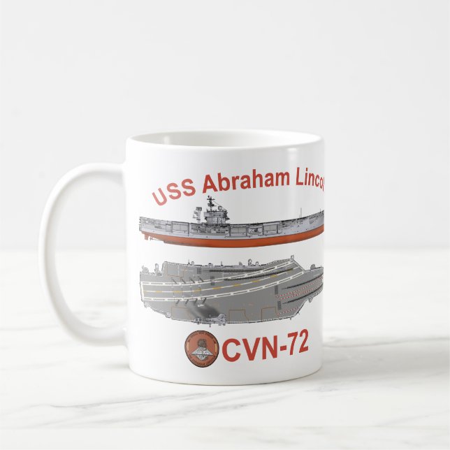 USS Abraham Lincoln CVN-72 Coffee Mug (Left)