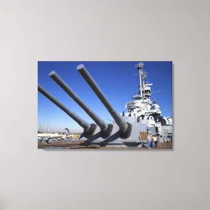 USS Alabama Battleship at Battleship Memorial Canvas Print