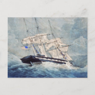 USS Albany Painting Postcard