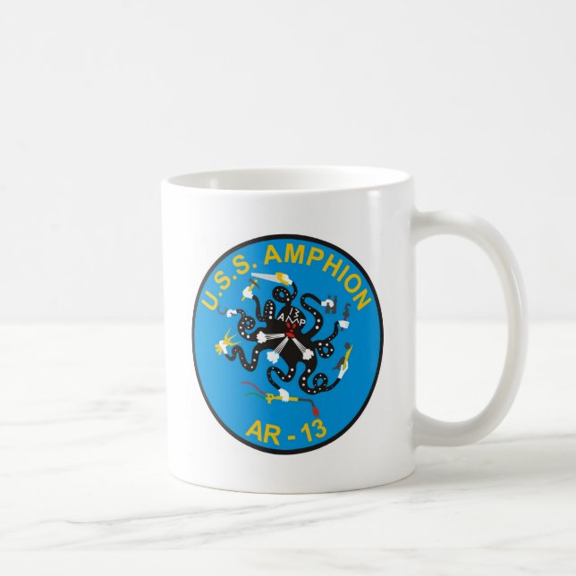 USS Amphion (AR-13) Ship's Insignia Coffee Mug (Right)