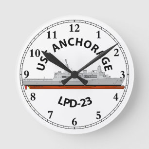 USS ANCHORAGE, LPD-23, SAN ANTONIO  ROUND CLOCK