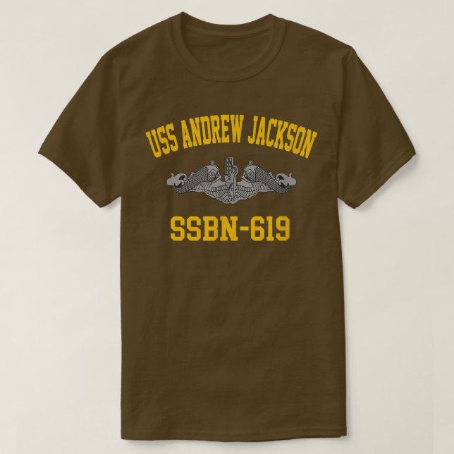USS Andrew Jackson SSBN619 2998 T-Shirt (Design Front)