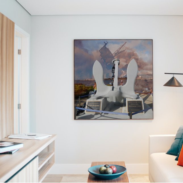 USS Arizona Anchor and ship at Pearl Harbor Poster (Creator Uploaded)