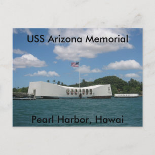 USS Arizona Memorial, Pearl Harbour, Hawai Postcard